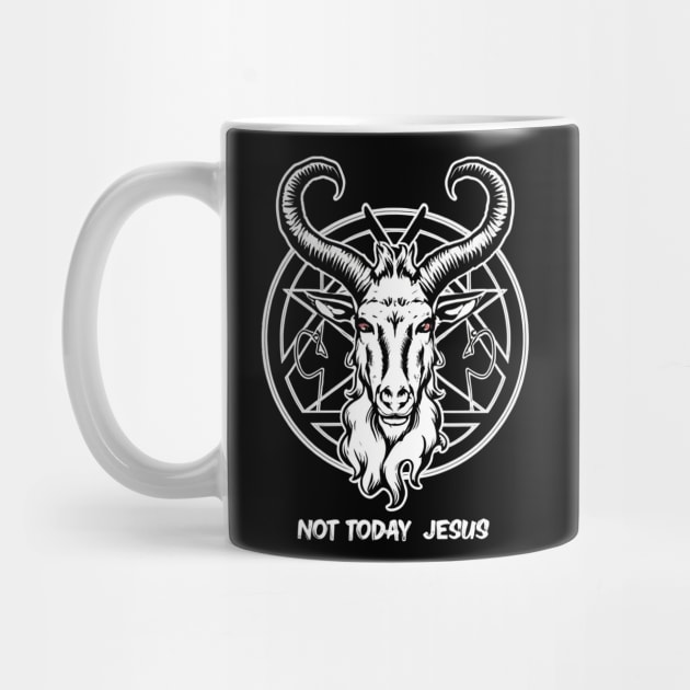 Not Today Jesus I Satanic Baphomet Goat by Aldrvnd